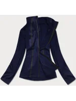 Tmavomodrá dámska mikina s nízkym stojačikom (HH020-04)