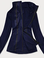 Tmavomodrá dámska mikina s nízkym stojačikom (HH020-04)