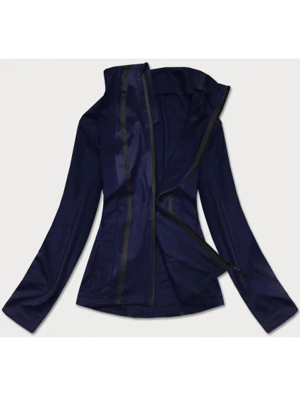 Tmavomodrá dámska mikina s nízkym stojačikom (HH020-04)