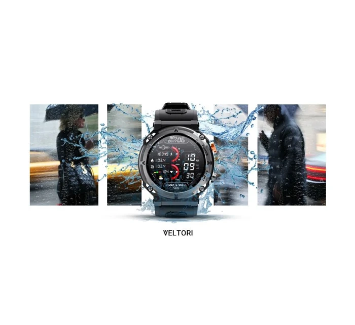 VELTORI VT130-1 Smartwatch Čierny silikónový remienok VELTORI VT130-1 Smartwatch Čierny silikónový remienok