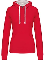 K 465 Dámská mikina s kontrastní kapucí model 22509566 red/white - Kariban K 465 Dámská mikina s kontrastní kapucí model 22509566 red/white - Kariban