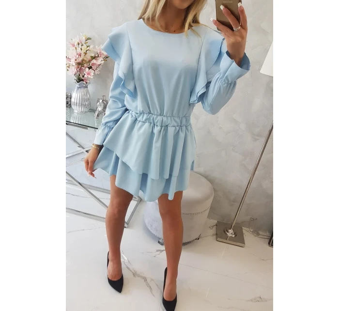 Šaty se model 18746256 volány modré - K-Fashion Šaty se model 18746256 volány modré - K-Fashion