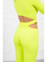 Súprava s blúzkou top žltá neónová