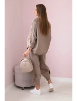 Bavlnená mikina nohavice set fango