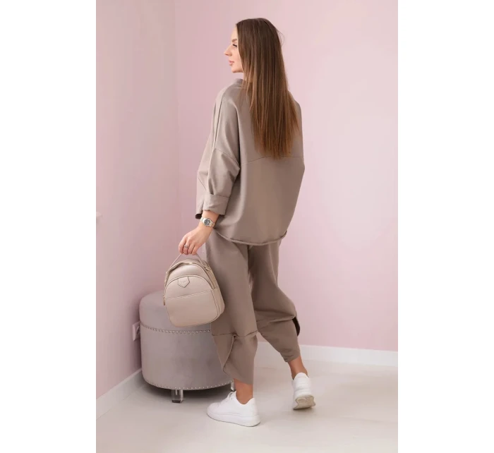 Bavlnená mikina nohavice set fango