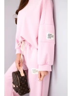 Dámsky set maslová mikina + nohavice svetloružová