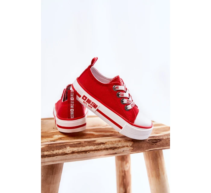 Dziecięce Materiałowe Trampki BIG STAR KK374071 Czerwone Dziecięce Materiałowe Trampki BIG STAR KK374071 Czerwone