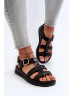 Hladké Dámské Sandály  Černé model 21661770 - Zaxy