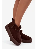 Nízké sněhule na platformě Big Star model 21708613 čokoládové - Big Star Shoes Nízké sněhule na platformě Big Star model 21708613 čokoládové - Big Star Shoes