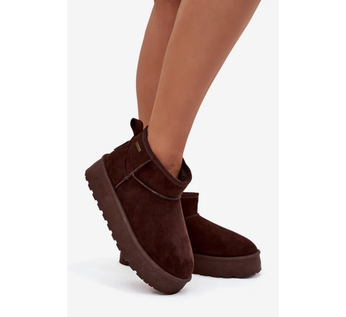 Nízké sněhule na platformě Big Star model 21708613 čokoládové - Big Star Shoes Nízké sněhule na platformě Big Star model 21708613 čokoládové - Big Star Shoes