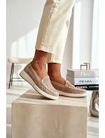 Dámské krajkové mokasíny Sergio Leone MK097H zlaté