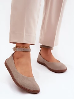 Baleríny Barefoot z přírodního semiše Zazoo 020 Cappuccino