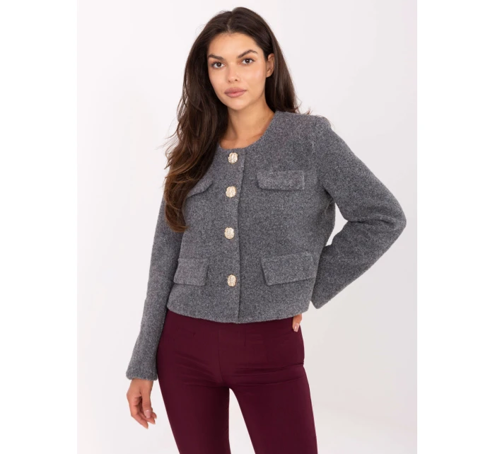 IT KR bunda FL9586.64 tmavo sivá IT KR bunda FL9586.64 tmavo sivá