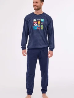 Pánske pyžamo WINNER 308/258 Tmavomodrý vzor - Cornette