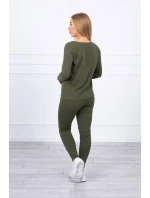 Sada s khaki výstřihem na knoflíky Sada s khaki výstřihem na knoflíky