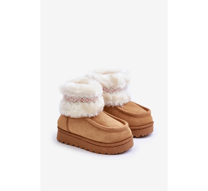 dětské s kožíškem a vzorem Camel model 21678794 - Boto