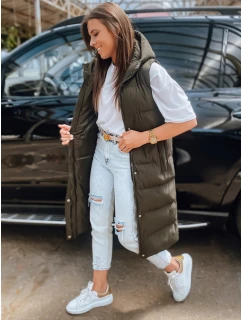 Dámská prošívaná vesta zelená Dstreet model 21965509 - FashionStreet