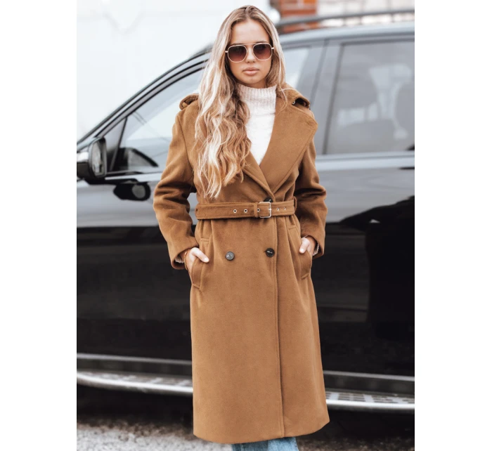 Dámský zimní kabát klasický hnědý Dstreet model 21991781 - FashionStreet