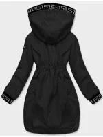 Tenká černá dámská bunda s ozdobnou lemovkou model 18195471 - S'WEST