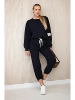 Viskózový komplet teplákové + kalhoty námořnická modř Viskózový komplet teplákové + kalhoty námořnická modř