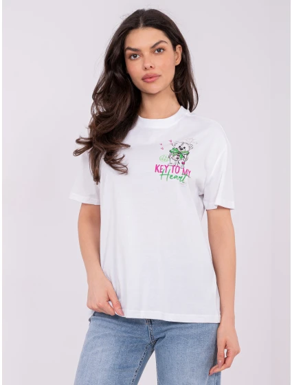 T shirt model 21821326 biały - FPrice T shirt model 21821326 biały - FPrice