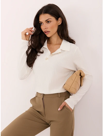 Bluzka LK BZ model 22400686 ecru - FPrice