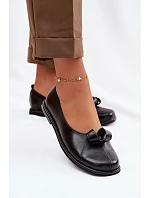 Dámske kožené poltopánky 379 black - Zazoo