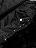 Dámska parka s kožušinou čierna (5m762-392) Dámska parka s kožušinou čierna (5m762-392)