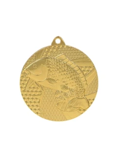 Zlatá medaila - rybolov - ryba - oceľová medaila