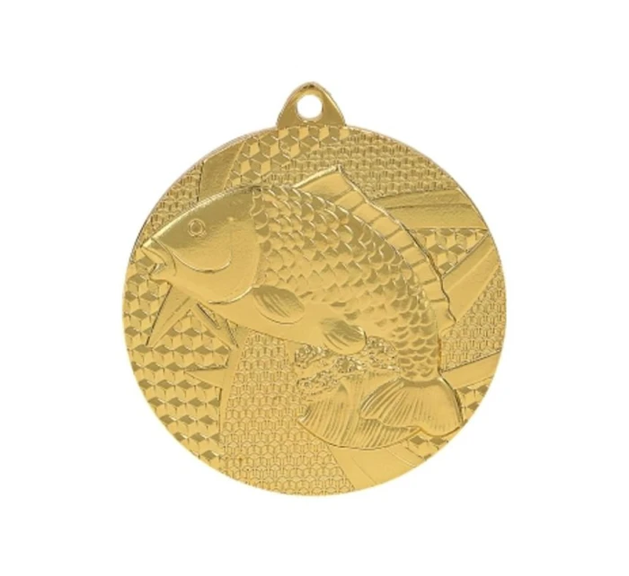 Zlatá medaila - rybolov - ryba - oceľová medaila
