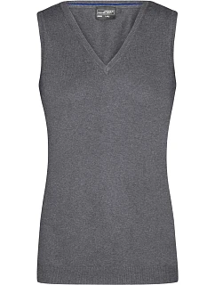 JN 656 Dámská svetrová vesta s výstřihem do V model 22487708 grey heather - Daiber