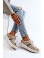 Dámské kožené tenisky D&A model 21659731 béžové - S.Barski