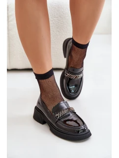Dámské Lakované Mokasíny S Ozdobou Černé D&A model 21671801 - S.Barski