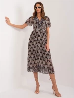 Šaty DHJ SK 11331 7.71 čierna a béžová