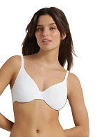 Dámska podprsenka s kosticami DIM INVISIBLE UNDERWIRE FULL CUP BRA - DIM - biela