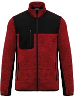 Pánská pracovní pletená fleecová bunda 20. red melange/black model 22448915 - WK Pánská pracovní pletená fleecová bunda 20. red melange/black model 22448915 - WK