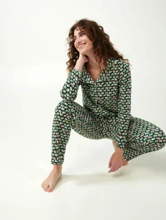 Pyžamo s knoflíky a potiskem model 20516370 - Vamp