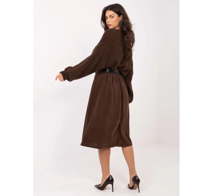 Spódnica IT SD model 21793742 brązowy - FPrice Spódnica IT SD model 21793742 brązowy - FPrice