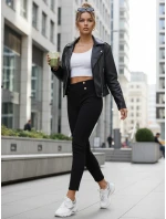 Legginsy damskie z wysokim stanem czarne model 22016688 - FashionStreet