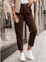 Dámske džínsy Mom Fit s hnedým pásikom FashionStreet UY3133