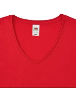 Fruit of the Loom Lady-Fit Iconic 150 T-shirt s výstrihom do V 16.1444 fuchsiová