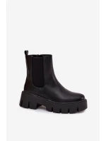 Dámské kotníkové boty s zipem Eko kůže Černé model 21709271 - Boto Dámské kotníkové boty s zipem Eko kůže Černé model 21709271 - Boto