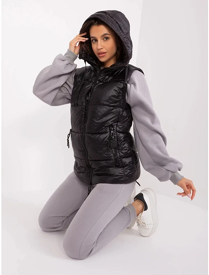 Dámská vesta model 21822090 Černá - FPrice Dámská vesta model 21822090 Černá - FPrice