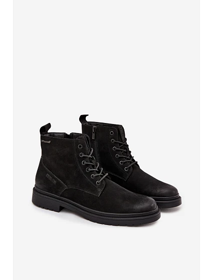 Kožené Zateplené Boty Pro Na Zip Big Star Černé model 21706087 - Big Star Shoes