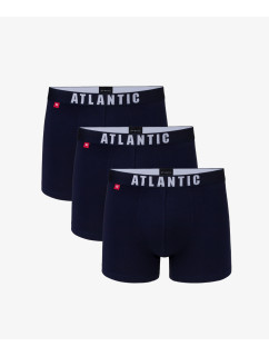 Pánske boxerky ATLANTIC 3Pack - tmavo modrá