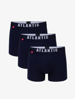 Pánske boxerky ATLANTIC 3Pack - tmavo modrá