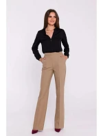 Svetlohnedé nohavice Bootcut S371 - Stylove Svetlohnedé nohavice Bootcut S371 - Stylove