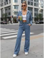 Spodnie damskie z  niebieskie model 22016773 - FashionStreet