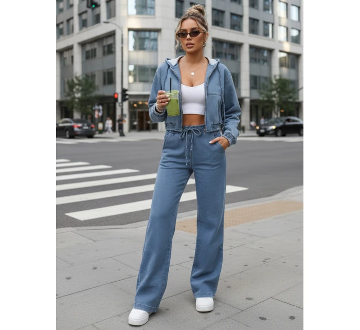 Spodnie damskie z  niebieskie model 22016773 - FashionStreet