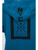 Bunda oversize s kapucí navy